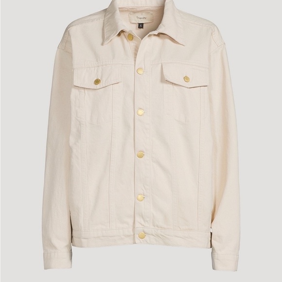 Triarchy Ivory Jean Jacket - Picture 1 of 9